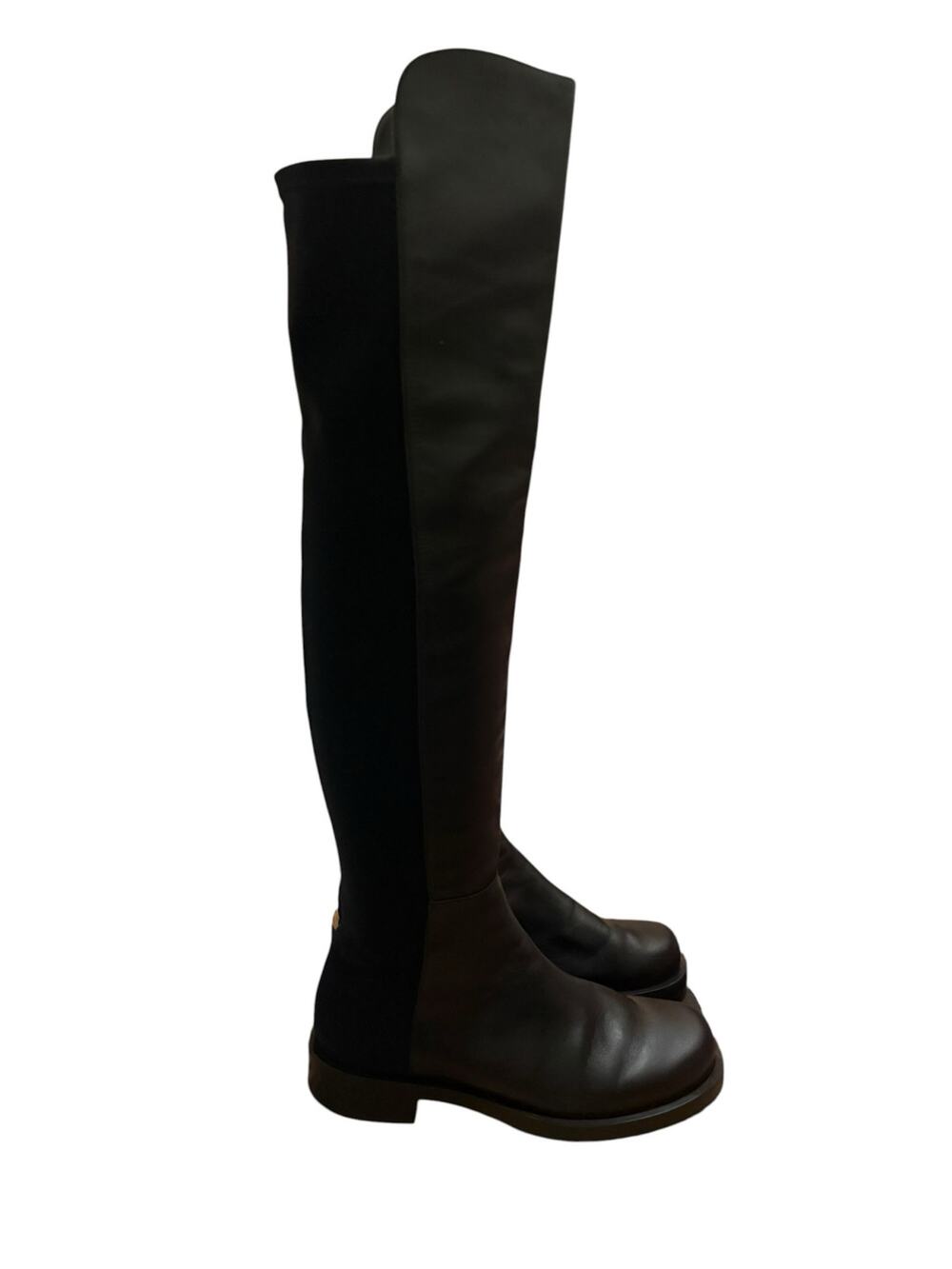 Stuart Weitzman Over The Knee Boots Black Nappa Leather Size US 10 Wide